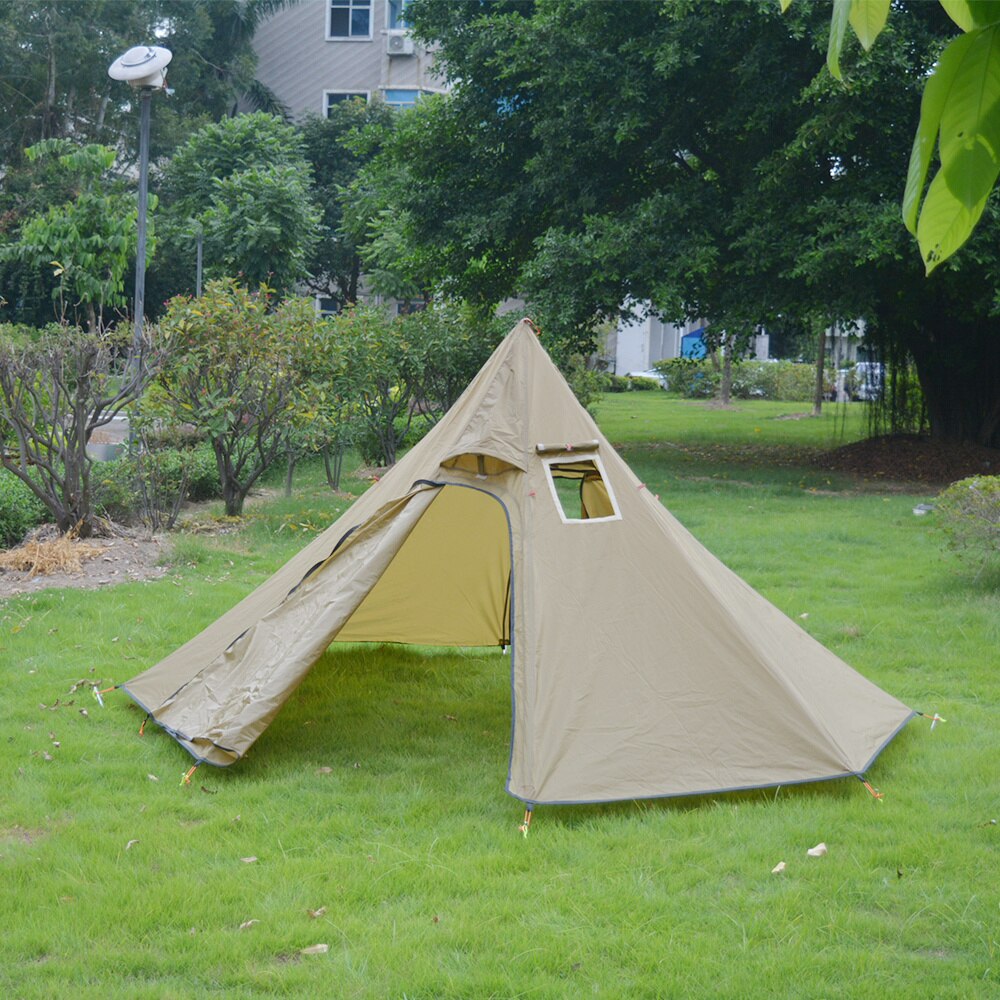 Cheap Goat Tents XC USHIO Pyramid Tent Camping Tent Travel Ultralight Outdoor Awnings Tent Shelter 4 Season Tent 1 2 Person Tent With Stove Jack Tents 